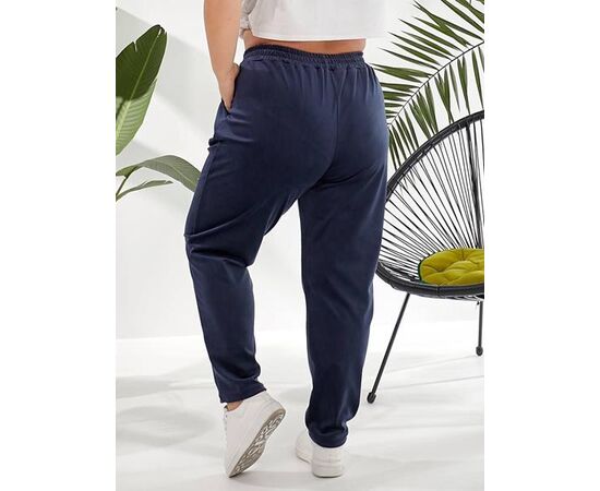 Фотография Штаны спортивные женские 709 navy р.60-66 "DORA" недорого оптом от прямого поставщика, изображение 2