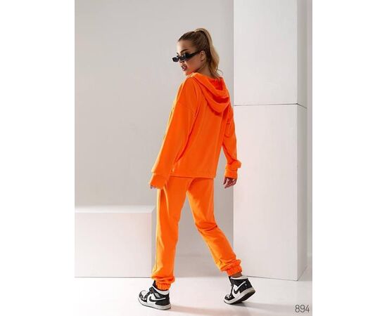 Костюм спортивний жіночий теплий 894 orange р.36-42 "DORA" недорого оптом від прямого постачальника, зображення 2