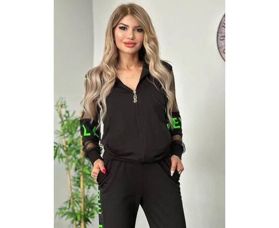 Костюм спортивний жіночий теплий 1289 black р.S-XL "iBamBino" недорого оптом від прямого постачальника, зображення 2 Костюм спортивний жіночий теплий 1289 black р.S-XL "iBamBino" недорого оптом від прямого постачальника, зображення 2