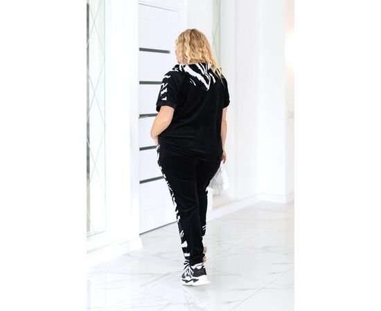 Костюм спортивный женский 914 black-white р.48-62 "Seven Zikina" недорого оптом от прямого поставщика, изображение 2 Фотография Костюм спортивный женский 914 black-white р.48-62 "Seven Zikina" недорого оптом от прямого поставщика, изображение 2