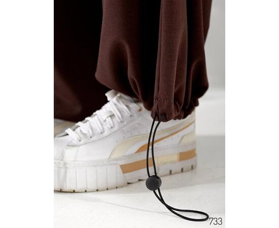 Штаны спортивные женские 733 brown р.42-52 "DORA" недорого оптом от прямого поставщика, изображение 2 Фотография Штаны спортивные женские 733 brown р.42-52 "DORA" недорого оптом от прямого поставщика, изображение 2