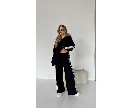 Костюм спортивный женский тёплый 1511 black р.S-L "SL Karavan" недорого оптом от прямого поставщика, изображение 3 Фотография Костюм спортивный женский тёплый 1511 black р.S-L "SL Karavan" недорого оптом от прямого поставщика, изображение 3