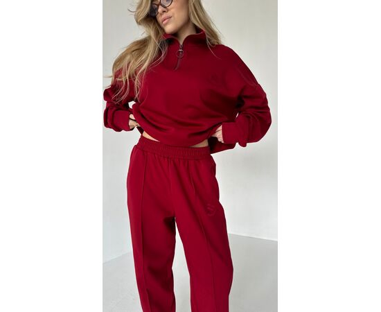 Костюм спортивный женский тёплый 1020 wine р.S-L "SL Karavan" недорого оптом от прямого поставщика, изображение 3 Фотография Костюм спортивный женский тёплый 1020 wine р.S-L "SL Karavan" недорого оптом от прямого поставщика, изображение 3