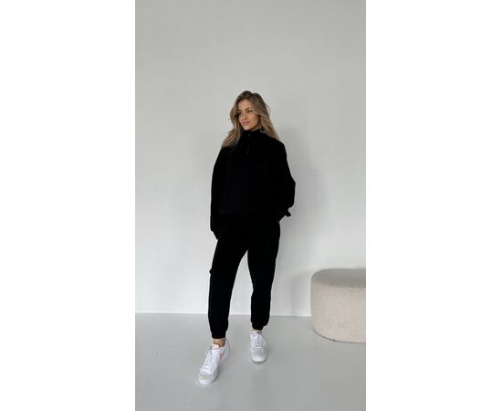 Фотография Костюм спортивный женский тёплый 1020 black р.S-L "SL Karavan" недорого оптом от прямого поставщика, изображение 3