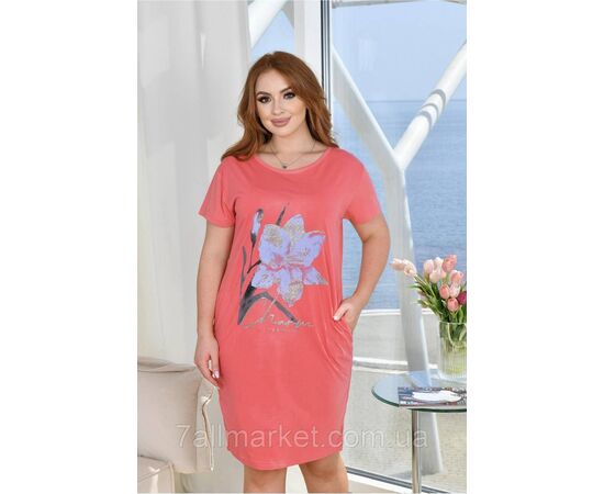Фотография Платье домашнее женское, размеры 3XL-5XL (микс цв)"STELLA" недорого от прямого поставщика, изображение 2