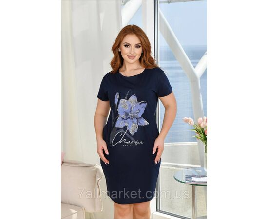 Фотография Платье домашнее женское, размеры 3XL-5XL (микс цв)"STELLA" недорого от прямого поставщика, изображение 3