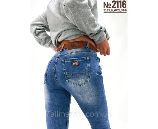 Фотография ЖЕНСКИЕ ДЖИНСЫ С РЕМНЕМ РАЗМЕР 25,26,27,28,29,30 "PARTNERS" недорого от прямого поставщика, изображение 2