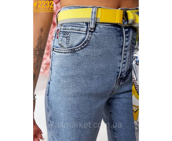 Фотография Джинсы кюлоты с ремнем размерный ряд 25,26,27,28,29,30 "PARTNERS" недорого от прямого поставщика, изображение 6