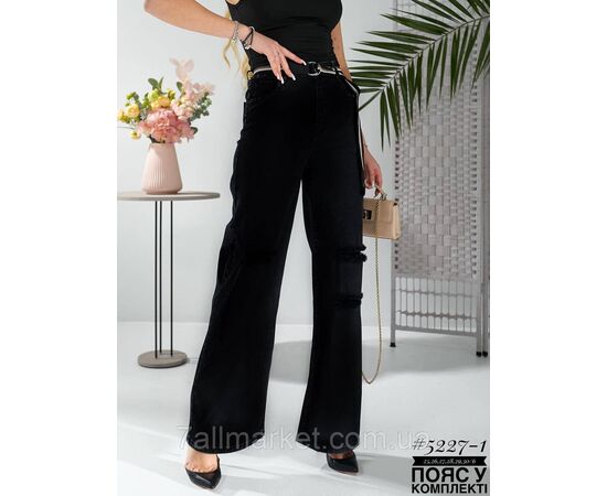 Фотография ДЖЕГИНСЫ СТРЕЙЧЕВЫЕ ПОЯСОМ В КОМПЛЕКТЕ №5227-1 "PARTNERS" недорого от прямого поставщика, изображение 2