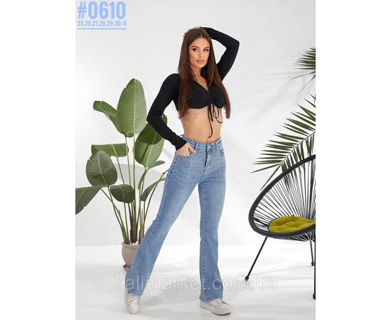 Фотография Женские Клеш со стразами размерный ряд 25,26,27,28,29,30 "PARTNERS" недорого от прямого поставщика, изображение 2