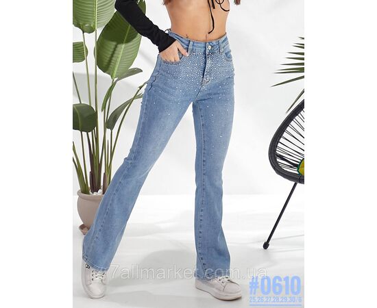 Фотография Женские Клеш со стразами размерный ряд 25,26,27,28,29,30 "PARTNERS" недорого от прямого поставщика, изображение 3