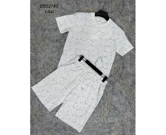 Фотография Спортивный костюм мужской с шортами р-ры L-4XL (4цв) "PROSTOMEN" недорого от прямого поставщика, изображение 3