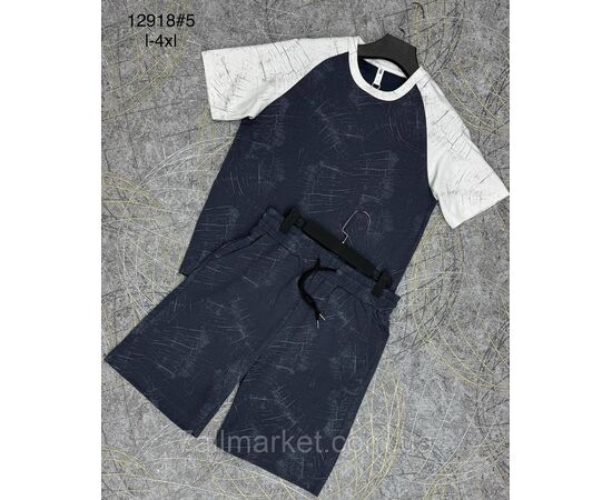 Фотография Спортивный костюм мужской с шортами р-ры L-4XL (3цв) "PROSTOMEN" недорого от прямого поставщика, изображение 3