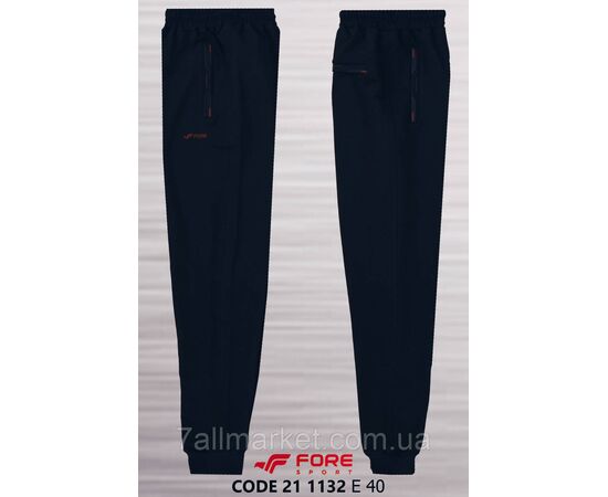 Спортивні штани чоловічі на манжеті FORE Супер батал р-ри 6XL-9XL (3кв) "REMAIN" недорого від прямого постачальника, зображення 2