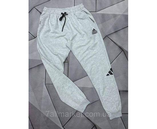 Спортивні штани чоловічі на манжеті ADIDAS розміри S-2XL (4кв) "MACCALI" недорого від прямого постачальника, зображення 3