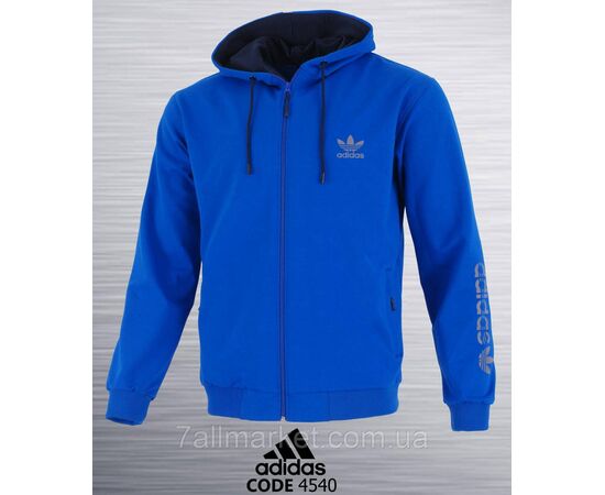 Фотография Кофта спортивная мужская на молнии с капюшоном ADIDAS р-ры S-2XL(5цв) "REMAIN"  недорого от прямого поставщика, изображение 5