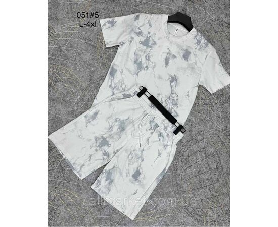 Фотография Спортивный костюм мужской с шортами р-ры L-4XL (3цв) "PROSTOMEN" недорого от прямого поставщика, изображение 2