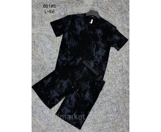 Фотография Спортивный костюм мужской с шортами р-ры L-4XL (3цв) "PROSTOMEN" недорого от прямого поставщика, изображение 2