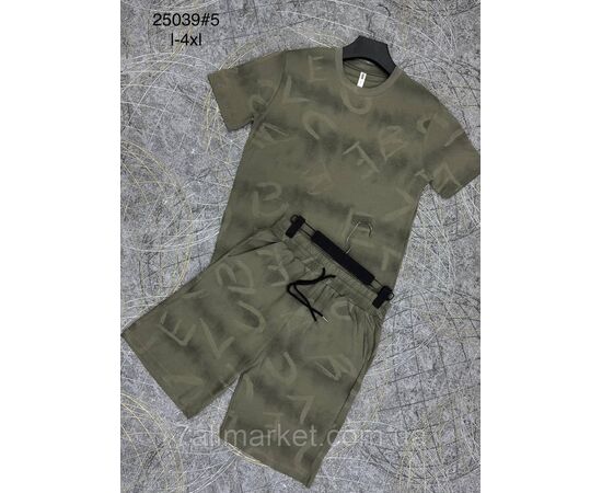 Фотография Спортивный костюм мужской с шортами р-ры L-4XL (4цв) "PROSTOMEN" недорого от прямого поставщика, изображение 3