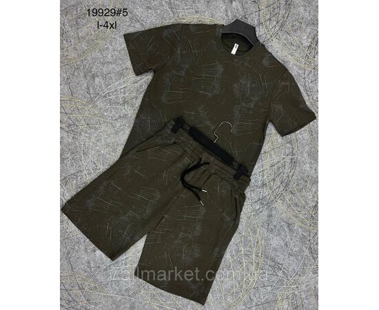 Фотография Спортивный костюм мужской с шортами р-ры L-4XL (4цв) "PROSTOMEN" недорого от прямого поставщика, изображение 2