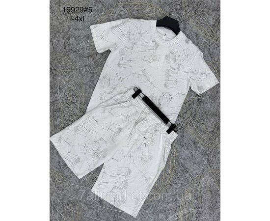 Фотография Спортивный костюм мужской с шортами р-ры L-4XL (4цв) "PROSTOMEN" недорого от прямого поставщика, изображение 3