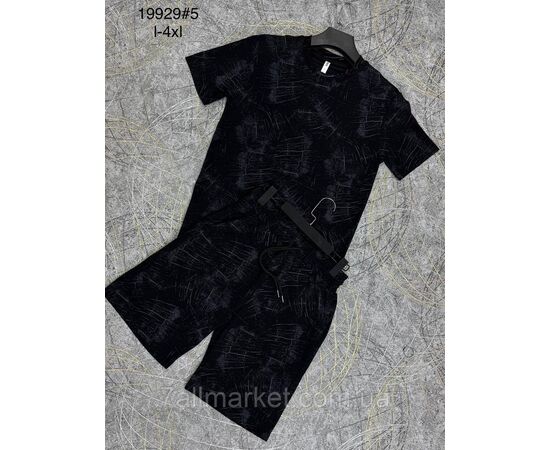 Фотография Спортивный костюм мужской с шортами р-ры L-4XL (4цв) "PROSTOMEN" недорого от прямого поставщика, изображение 4