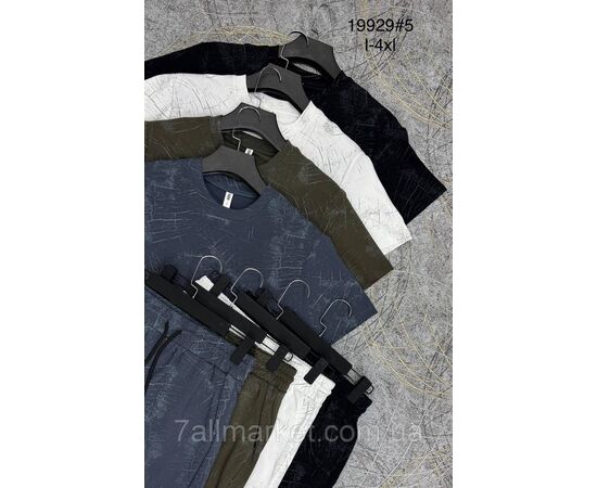 Фотография Спортивный костюм мужской с шортами р-ры L-4XL (4цв) "PROSTOMEN" недорого от прямого поставщика, изображение 5