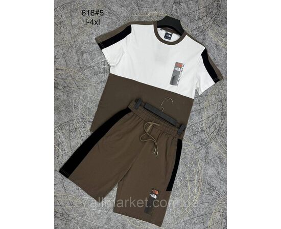 Фотография Спортивный костюм мужской с шортами р-ры L-4XL (2цв) "PROSTOMEN" недорого от прямого поставщика, изображение 2