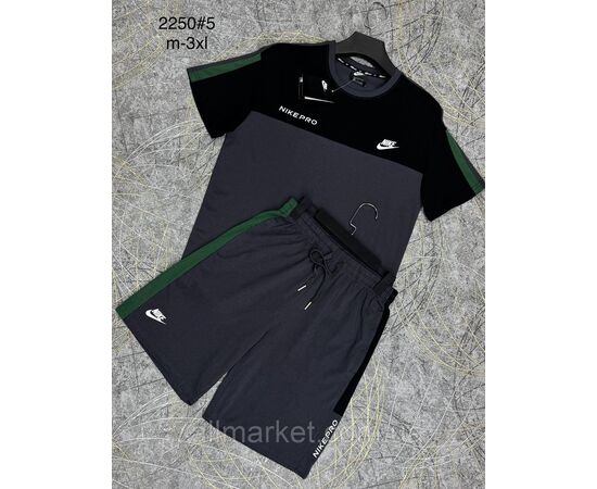 Фотография Спортивный костюм мужской с шортами р-ры M-3XL (3цв) "PROSTOMEN" недорого от прямого поставщика, изображение 2