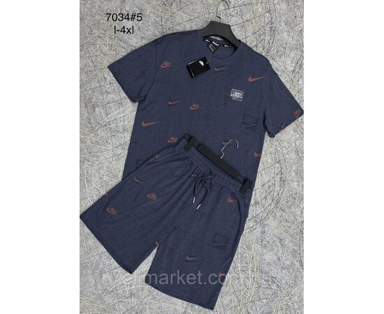 Фотография Спортивный костюм мужской с шортами р-ры L-4XL(3цв) "PROSTOMEN" недорого от прямого поставщика, изображение 2