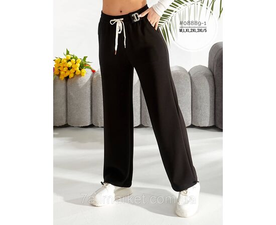 Спортивні жіночі штани на затяжках знизу No08889-1 "PARTNERS" недорого від прямого постачальника, зображення 2