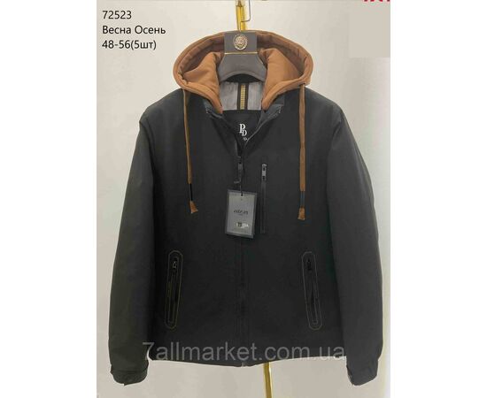 Фотография Куртка мужская демисезонная с капюшоном  р-ры 48-56 (4цв) "NEW NOCE" недорого от прямого поставщика, изображение 3