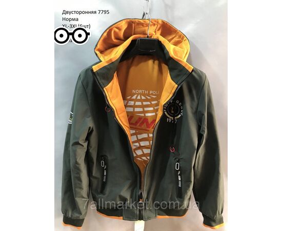 Фотография Куртка мужская демисезонная двухсторонняя  р-ры XL-3XL (3цв) "NEW NOCE" недорого от прямого поставщика, изображение 2