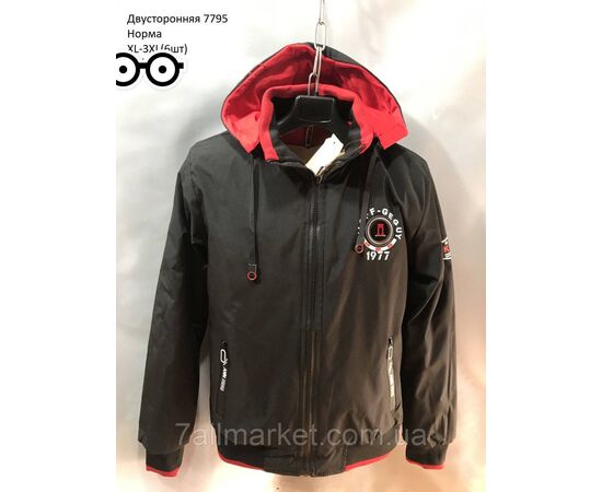 Фотография Куртка мужская демисезонная двухсторонняя  р-ры XL-3XL (3цв) "NEW NOCE" недорого от прямого поставщика, изображение 3