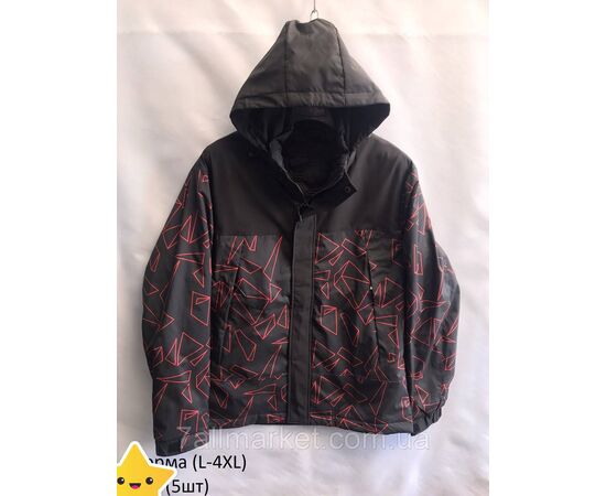 Фотография Куртка мужская демисезонная с капюшоном  р-ры L-4XL (2цв) "NEW NOCE" недорого от прямого поставщика, изображение 2