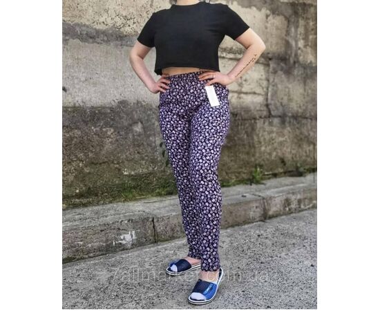 Брюки женские молодёжные летние р-ры 48-56 (цв.микс) "NICOLAS" купить недорого от прямого поставщика, изображение 2 Фотография Брюки женские молодёжные летние р-ры 48-56 (цв.микс) "NICOLAS" купить недорого от прямого поставщика, изображение 2