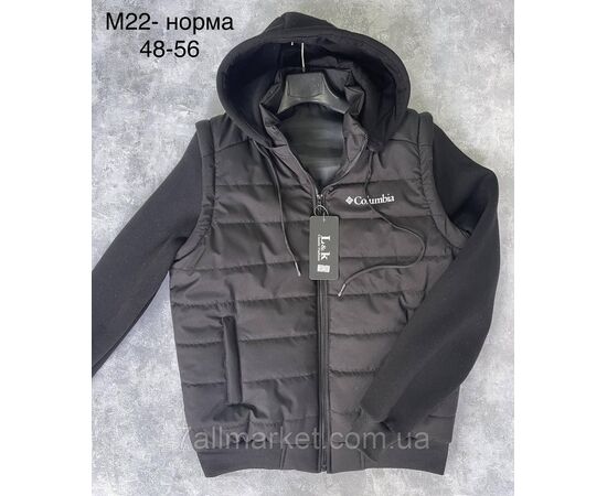 Фотография Куртка мужская демисезонная, трансформер р-ры 48-56(3цв) "L&K" недорого от прямого поставщика, изображение 2