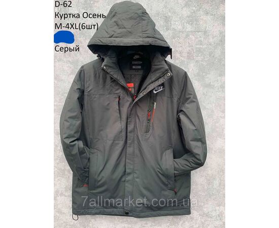 Фотография Куртка мужская демисезонная с капюшоном размеры M-4XL (5цв) "NEW NOCE" недорого от прямого поставщика, изображение 3