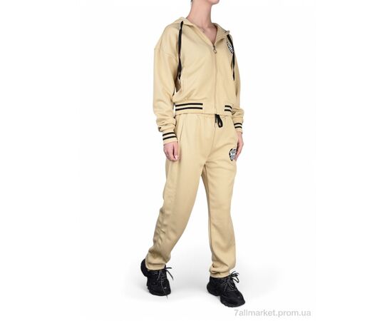 Спортивный костюм женский Весна/осень WLT5330 beige (4 шт. р.сетка S-XL) "Fabullok" недорого оптом от прямого поставщика, изображение 2 Фотография Спортивный костюм женский Весна/осень WLT5330 beige (4 шт. р.сетка S-XL) "Fabullok" недорого оптом от прямого поставщика, изображение 2