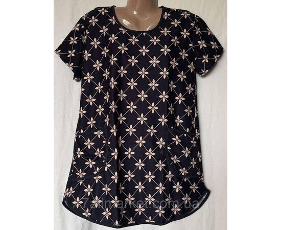 Туніка жіноча літня батал розміри 52-62 (кв.мікс) "STELLA" недорого від прямого постачальника, зображення 2 Туніка жіноча літня батал розміри 52-62 (кв.мікс) "STELLA" недорого від прямого постачальника, зображення 2