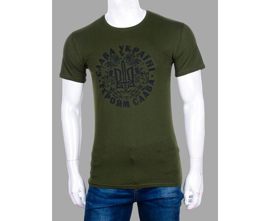 Фотография Футболка мужская 1911 khaki р.48-56 "Алия" недорого оптом от прямого поставщика, изображение 2