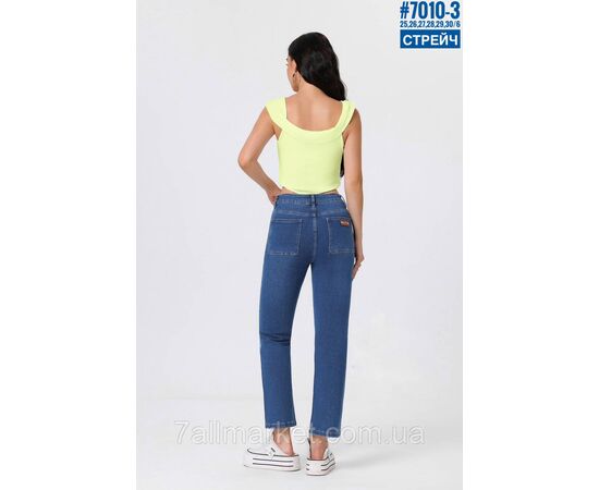 Фотография Женские стрейчевые двухцветные джинсы со стразами размерный ряд 25,26,27,28,29,30 "PARTNERS", изображение 2