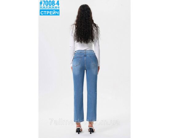 Фотография Женские стрейчевые двухцветные джинсы со стразами размерный ряд 25,26,27,28,29,30 "PARTNERS", изображение 2