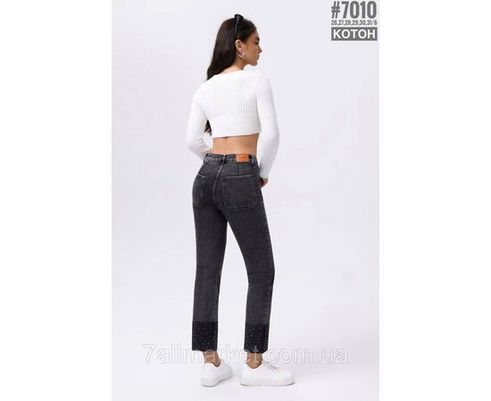 Фотография Женские котоновые джинсы со стразами размерный ряд 26,27,28,29,30,31 "PARTNERS" недорого от прямого поставщика, изображение 2