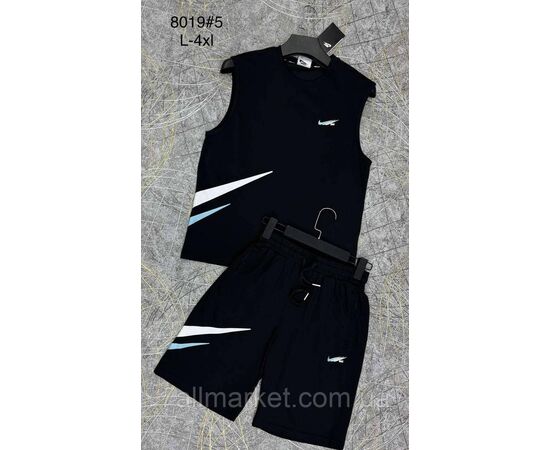 Фотография Спортивный костюм мужской с шортами р-ры L-4XL (3цв) "PROSTOMEN" недорого от прямого поставщика, изображение 2