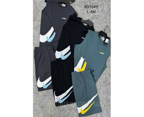 Фотография Спортивный костюм мужской с шортами р-ры L-4XL (3цв) "PROSTOMEN" недорого от прямого поставщика, изображение 3