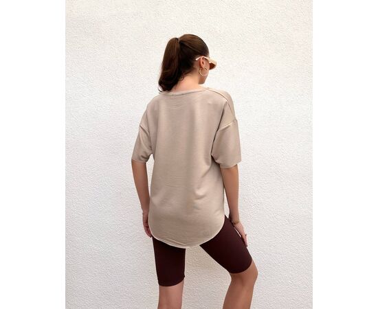 футболка жіноча RL1038 beige р.S-2XL "PRENSES" недорого оптом від прямого постачальника, зображення 2 футболка жіноча RL1038 beige р.S-2XL "PRENSES" недорого оптом від прямого постачальника, зображення 2