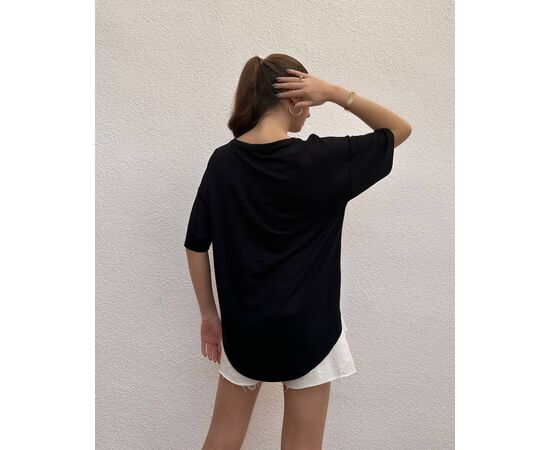 футболка жіноча RL1039 black р.S-2XL "PRENSES" недорого оптом від прямого постачальника, зображення 2 футболка жіноча RL1039 black р.S-2XL "PRENSES" недорого оптом від прямого постачальника, зображення 2