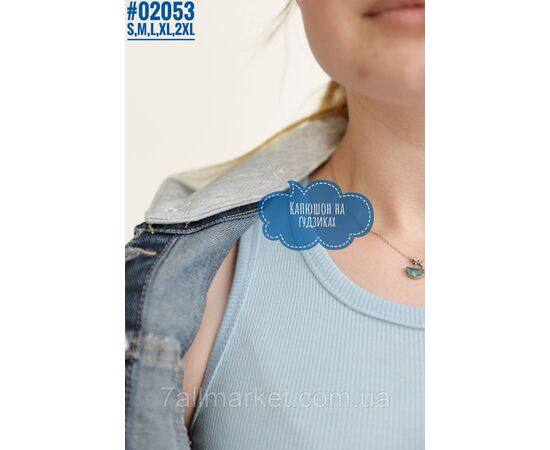 Укорочена джинсова куртка зі знімним капюшоном розмірний ряд S, M, L,XL,2XL "PARTNERS", зображення 2 Укорочена джинсова куртка зі знімним капюшоном розмірний ряд S, M, L,XL,2XL "PARTNERS", зображення 2