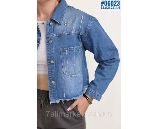 Укорочена джинсова куртка розмірний ряд S-1, M-2, L-2, XL-1 "PARTNERS" недорого від прямого постачальника, зображення 2 Укорочена джинсова куртка розмірний ряд S-1, M-2, L-2, XL-1 "PARTNERS" недорого від прямого постачальника, зображення 2